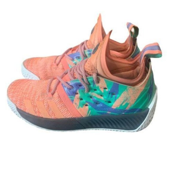 adidas Harden Vol 2 J California Dreamin Boys' Shoe, Orange Size 4 Junior NWOB - Picture 3 of 5